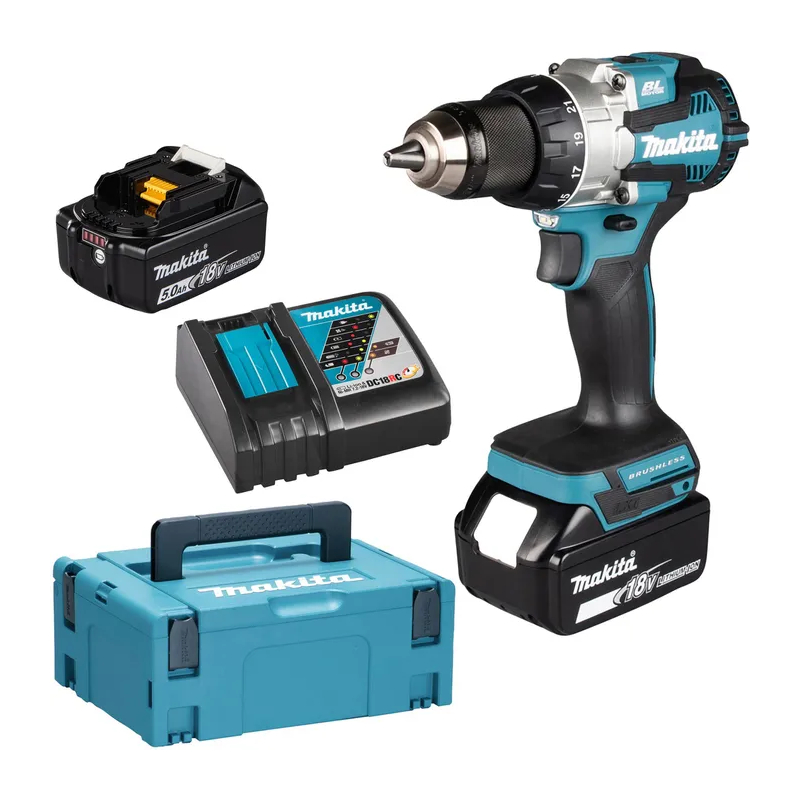 Makita DDF489RTJ Akku-Bohrschrauber 18V 5,0Ah Brushless im MAKPAC