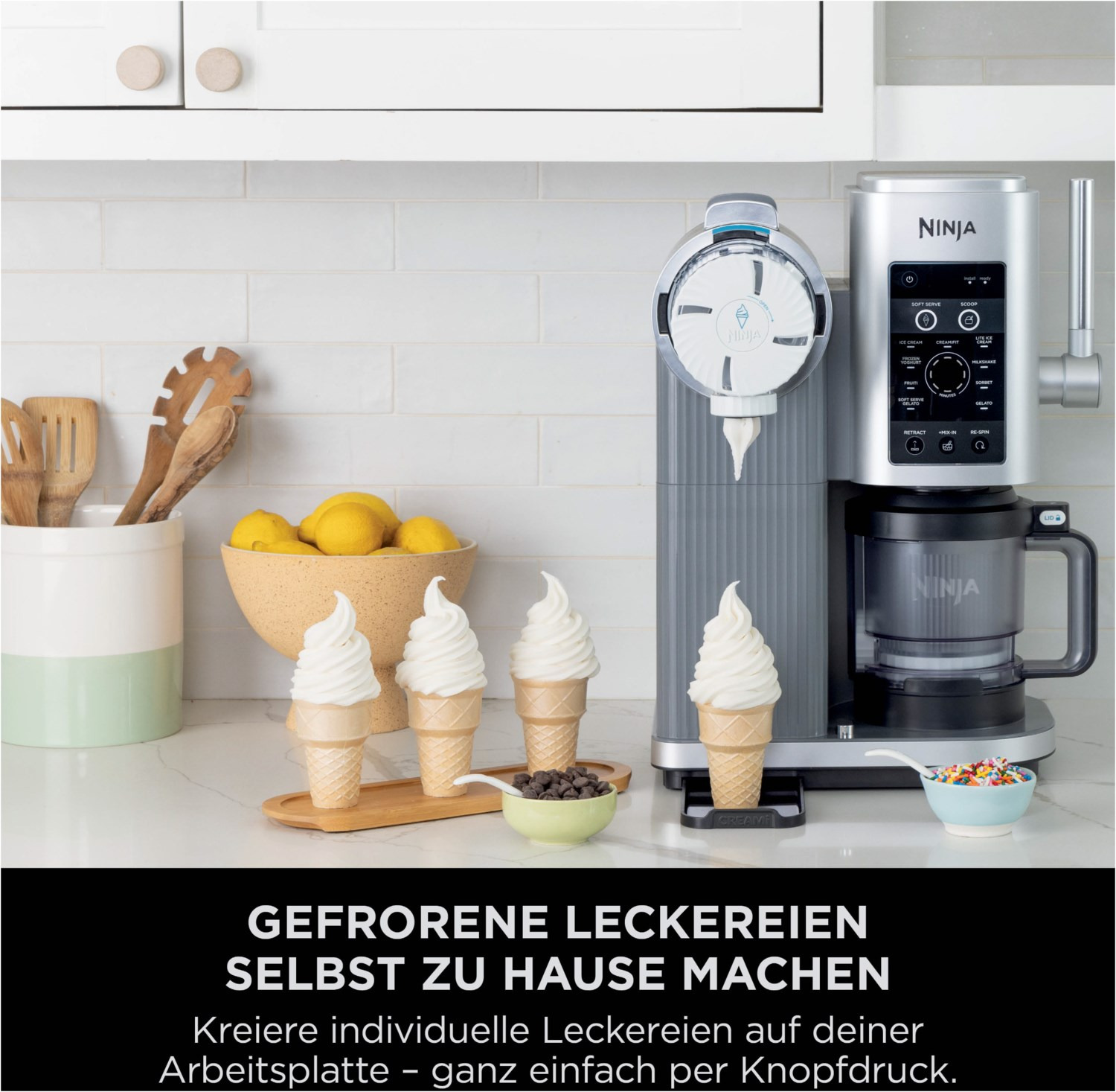 Ninja Creami Scoop & Swirl NC701EU 13-in-1 Softeis-Maschine 800W Silber – Bild 5