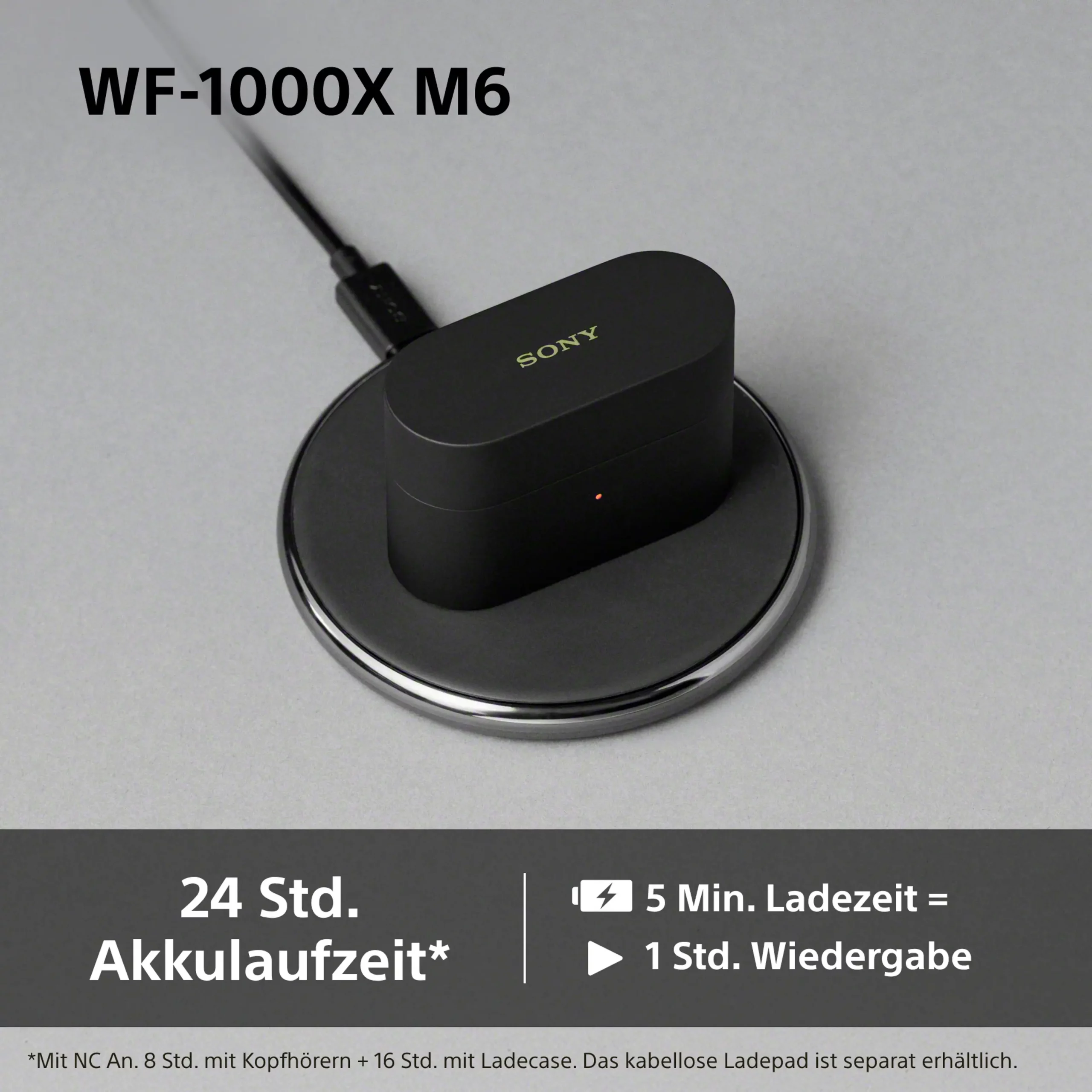 Sony WF-1000XM6 True Wireless BT In Ear Kopfhörer Platinum Silber – Bild 9